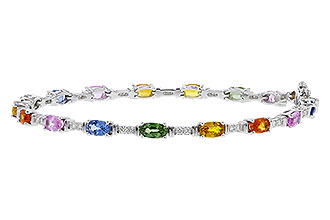 A320-84529: BRACELET 4.76 MULTI-COLOR SAPPH 5.08 TGW (7")