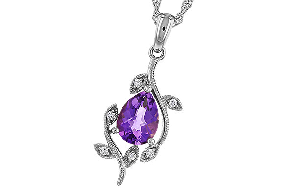 A320-85410: NECKLACE .88 AMETHYST .93 TGW (8x6MM AMY)