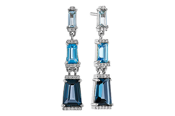 B320-86301: EARRINGS 2.55 BLUE TOPAZ 2.62 TGW