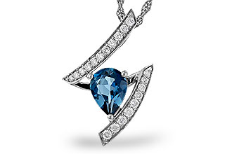 D320-83574: NECK 1.04 LONDON BLUE TOPAZ 1.23 TGW (8x6MM)