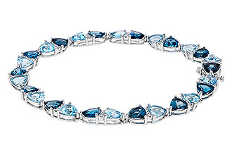 D320-84510: BRACELET 12.20 BLUE TOPAZ 12.50 TGW (7")