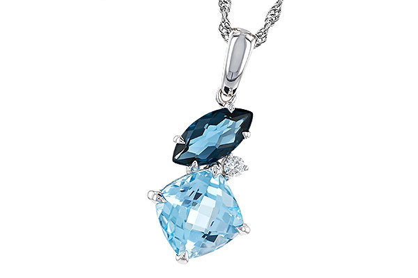 D320-86274: NECKLACE 2.37 TW BLUE TOPAZ 2.40 TGW