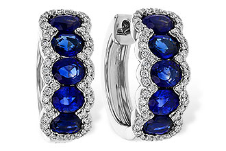 D320-89910: EARRINGS 2.32 TW SAPPHIRE 2.57 TGW