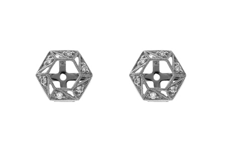 F046-36283: EARRING JACKETS .08 TW (FOR 0.50-1.00 CT TW STUDS)
