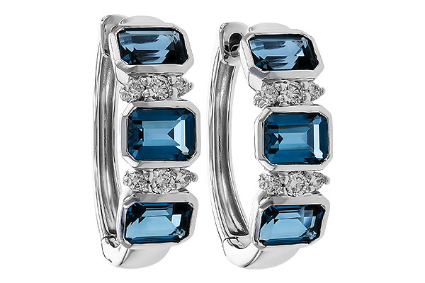 F320-84519: EARRINGS 1.37 TW LONDON BLUE TOPAZ 1.48 TGW