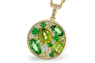 F320-86292: NECK 2.20 TW SEMI-PRECIOUS (TSAV, PER) 2.37 TGW