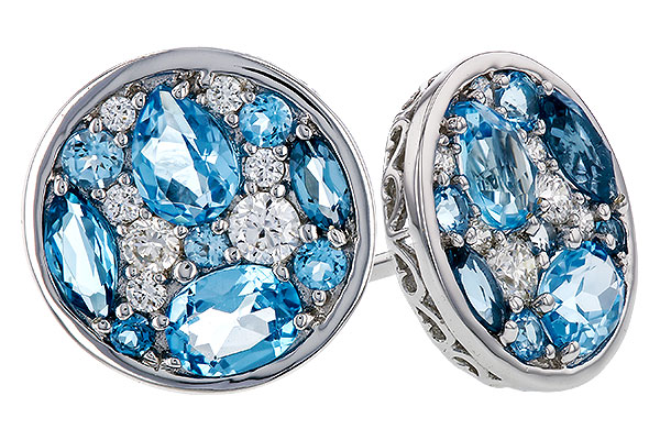 G320-86301: EARRINGS 1.02 TW BLUE TOPAZ 1.18 TGW