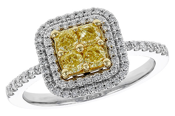 H320-86301: LDS RG .52 FANCY YELLOW DIAMONDS .85 TW