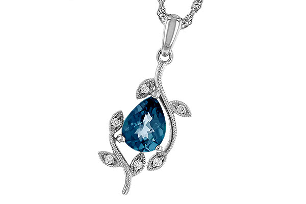 H320-86328: NECK 1.20 LONDON BLUE TOPAZ 1.25 TGW (8x6MM LBT)